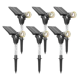 Gys-c-06 Lucksen Solar Spot Lights Outdoor Waterproof Ip65 180 Lumens 5000k 6pk Cool White