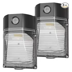 Lukyamzn 313032064019 30-watt Equivalent Integrated Led Black Dusk To Dawn Wall Pack Light 5000k Wate
