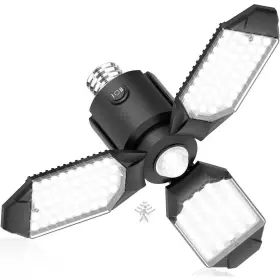 Lukyamzn 313113648657 8000 Lumen Led Motion Sensor Garage Light 3 Modes 6500k Daylight With Adjustable