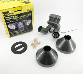 4vw89 Lumapro New Dual Head Motion Sensor Security Light 300w 240 Detection