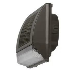 F7419-66 Luminance 35w Led Wall Pack With Prismatic Clear Plastic Bronze