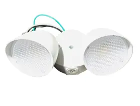 6222 Lutec Model 32 Watt Led Dual-head Outdoor Floodlight - White / Read Des