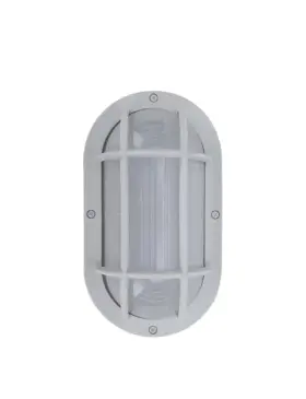 928489 Lutec Coastal San Diego White Outdoor Integrated Led Bulkhead Wall Sconce