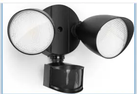 7622224012 Lutec Lighting 6222w 2500 Lm 32w 5000k Led Dual-head Security Floodlight Outdoor Light