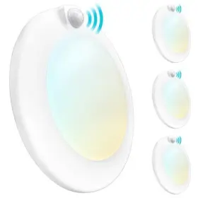 Luxrite 697333248782 Lr23834-4pk 6 Inch Motion Sensor Led Flush Mount Light 3 Cct Selectable