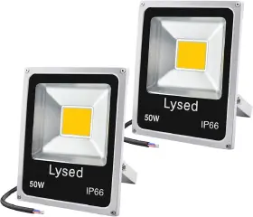 Lysed 445019716758 50w 12v Led Flood Light Warm White Dc 12v-60v Low Voltage Lights Security