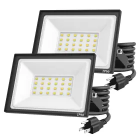 5400 Madewell Living 650245787565 2-pack 30w Led Flood Lights Outdoor 30w-2pack Black