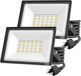 Lfl1-30w Madewell Living 2-pack 30w Led Flood Lights Outdoor 5400 Lumens Super Bright Security Lighting