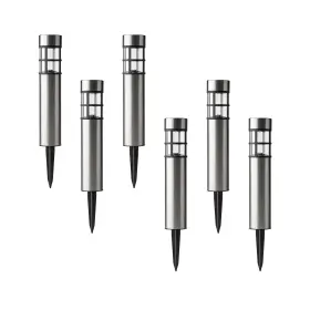 Mss336212331002 Mainstays Solar Powered Stainless Steel Bollard Landscape Path Light New