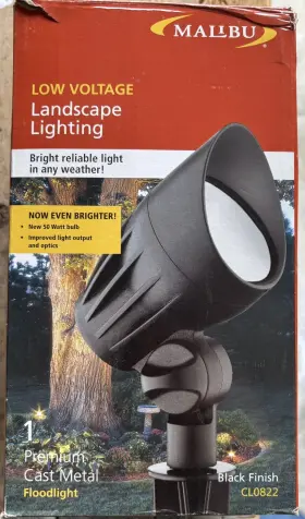 Cl0822 Malibu 50w Cast Black Metal Low Voltage Landscape Lighting Model New