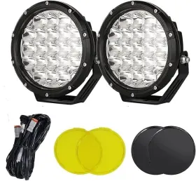 R0151 Maple Hil 2pcs 7inch 85w Led Driving Light 10200lm Ip68 Spot Flood Combo Round Built-in Em