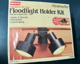 K202 Mason Nos Weathertite Floodlight Holder Kit With Rectangular Box Never Installed