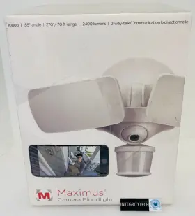 Spl12-06a1w4-bkt-wh Maximus Motion-activated Full Hd Led Floodlight Camera White New/sealed