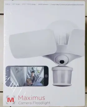 Spl12-06a1w4-wh-k1 Maximus Brand New Motion Camera Floodlight Hd/led Alexa Google Android Apple