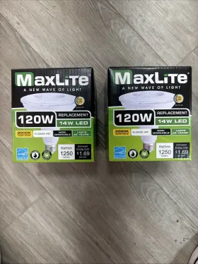 14p38dtd30 Maxlite New 14w Led 120w Floodlight 3000k 1250 Lumen Pack Of 2
