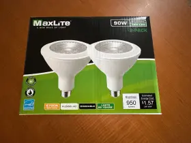 Max17524-081 Maxlite 13w Led Dimmable 2 Bulbs-par38 E26 2700k Soft White Flood Light Lamp-nib