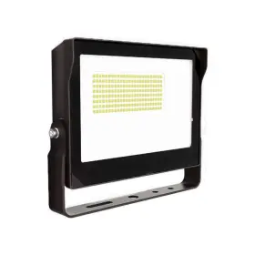 Medinah Power Flls-80w-40k-dv2-pc-cl-bzfm Dusk-to-dawn Integrated Led Outdoor Bronze Flood Light Dimmable