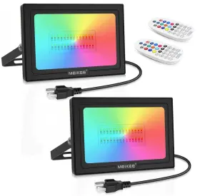Rflb035 Meikee 2 Pack 350w Equivalent Led Rgbw Flood Lights Outdoor 3500lm Color Cha