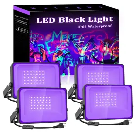 Meloght Mefli20uv 30w Led Black Light 35 Leds Blacklight Flood With Plug And Switch Lig