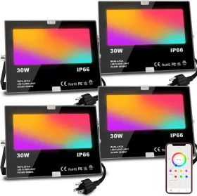 300w Melpo 313018445450 Led Flood Light Outdoor 30w Equivalent 3000lm Smart Rgb Landscape Lighting