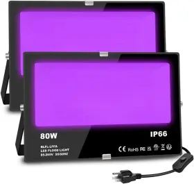 Melpo 705353823695 Black Light 80w Blacklight Flood Outdoor For Glow Party Halloween D