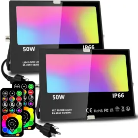 500w Melpo 726084298941 Led Flood Light Equivalent Rgbw Outdoor Lights Colored Floodligh