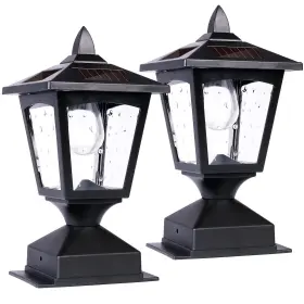 Melunar 677892607794 Solar Post Lights Outdoor Lamp Cap Waterproof Fence