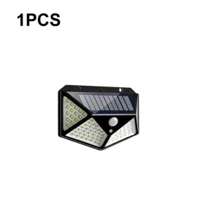 Mfx 682927963103 100 Leds Solar Power Lights Pir Motion Sensor Outdoor Garden Security Wall Lamp