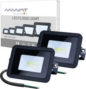 Ip68 Miheal 689991343305 110v 2 Pack 10w Led Flood Light Daylight White Waterproof Super For
