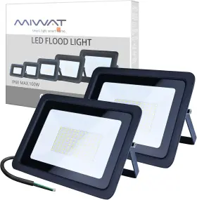 Ip68 Miheal 732694163784 2 Pack 100w Led Flood Light Cool White Waterproof