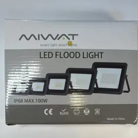 Mx-fx100w-110v-ww Miwat Led Outdoor Flood Light Security Ip68 100w Warm White