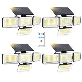 Mokot 735881011943 Solar Lights Outdoor 288 Led 2800lm Motion Sensor 4pack Cool White