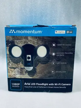 Mo-se-01 Momentum Aria Led Outdoor Floodlight With Wifi Camera And 1080p Resolution