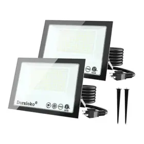 Fl2301-60w Mornstar Aluminium 60w Led Flood Light 6500k 9.5 Inch With Ground Cool White Pack 2