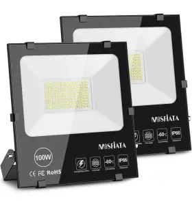 Hk-ld-100w Mosfiata 2-pack Outdoor Waterproof 100w Led 11000 Lm 6000k Daylight White Flood Light