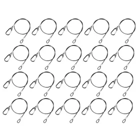 Mountain Ark 705353525452 20 Pack Inch Black Safety Security Cable For Dj Stage Lighting Par Light Stainle