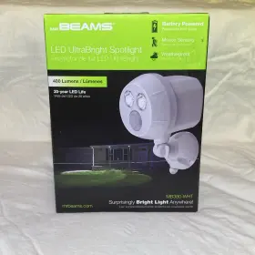 Mb380-wht Mr. Beams Led Ultrabright Spotlight 400 Lumens Motion Sensing Weatherproof White