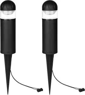 Mulandi 653871625607 Led Landscape Bollard Pathway Light 2w Dc 12v Low Voltage 2 Packs Black A