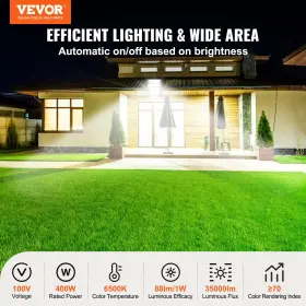 Ip65 My Store 840349997988 Vevor Led Stadium Light 400w 35000lm Flood 6500k Daylight White