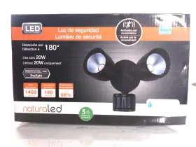Naturaled 844366070310 Outdoor Led Security Light With Motion Sensor 20w 5000k Black