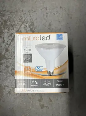 Led15par38 Naturaled Led15par38/od/120l/fl/950 13x White Light 15watt 5000k Led Par38 40 Outdoor Dimmable Flood Lamp Led15par