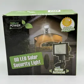 Nature Power 839290002346 Solar Powered 60 Led Security Flood Light Motion Sensor Outdoor Garden Spot Lamp