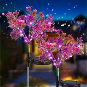 Solar01 Neporal Garden Solar Lights Outdoor Waterproof Ip65 2pk Purple