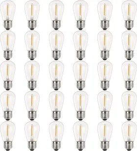 S14led30p Newhouse Lighting 11-watt S14 Shatter-resistant String Light Edison Led Bulbs Warm 2700k 30-pack