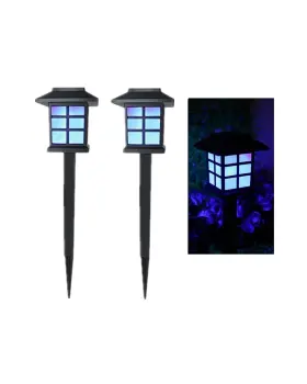 Newote 762924620206 Outdoor Solar Pathway Lights Waterproof 2-packs Outside Led 2pcs Blue