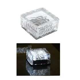 Cube-led-10cm Newote Outdoor Ice Cube Bricks Rocks Lights Solar Powered Led In 1pcs White