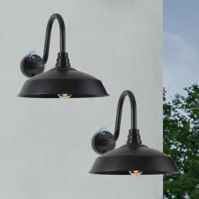 Os011b Nicolonor Outdoor Barn Lights With Dusk To Dawn Sensor For Porch 16in Exterior Light F