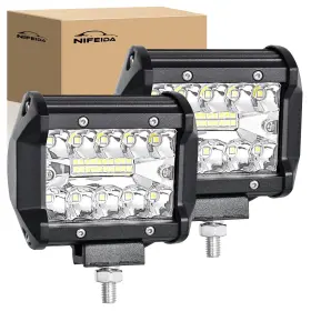 Wlt-qpcd0131416-bt Nifeida 4 Inch Led Pods Light Bar 120w 12000lm Triple Row Driving Fog Off Road L
