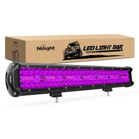 18216p Nilight 20 Inch Led Light Bar Purple Triple Row 420w Flood Spot Combo Off Roa