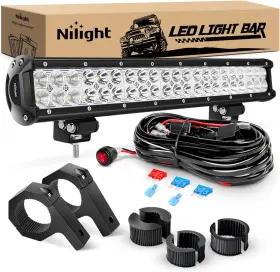 126w Nilight 445014149155 20 Inch Spot Flood Combo Led Light Bars Off-road Mounting Bra